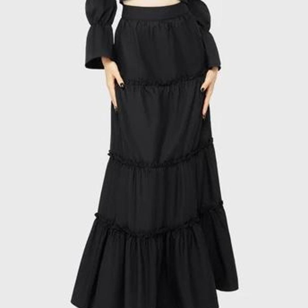 Killstar Ophidia maxi tiered skirt size XS‎ NWT goth, cottagecore
